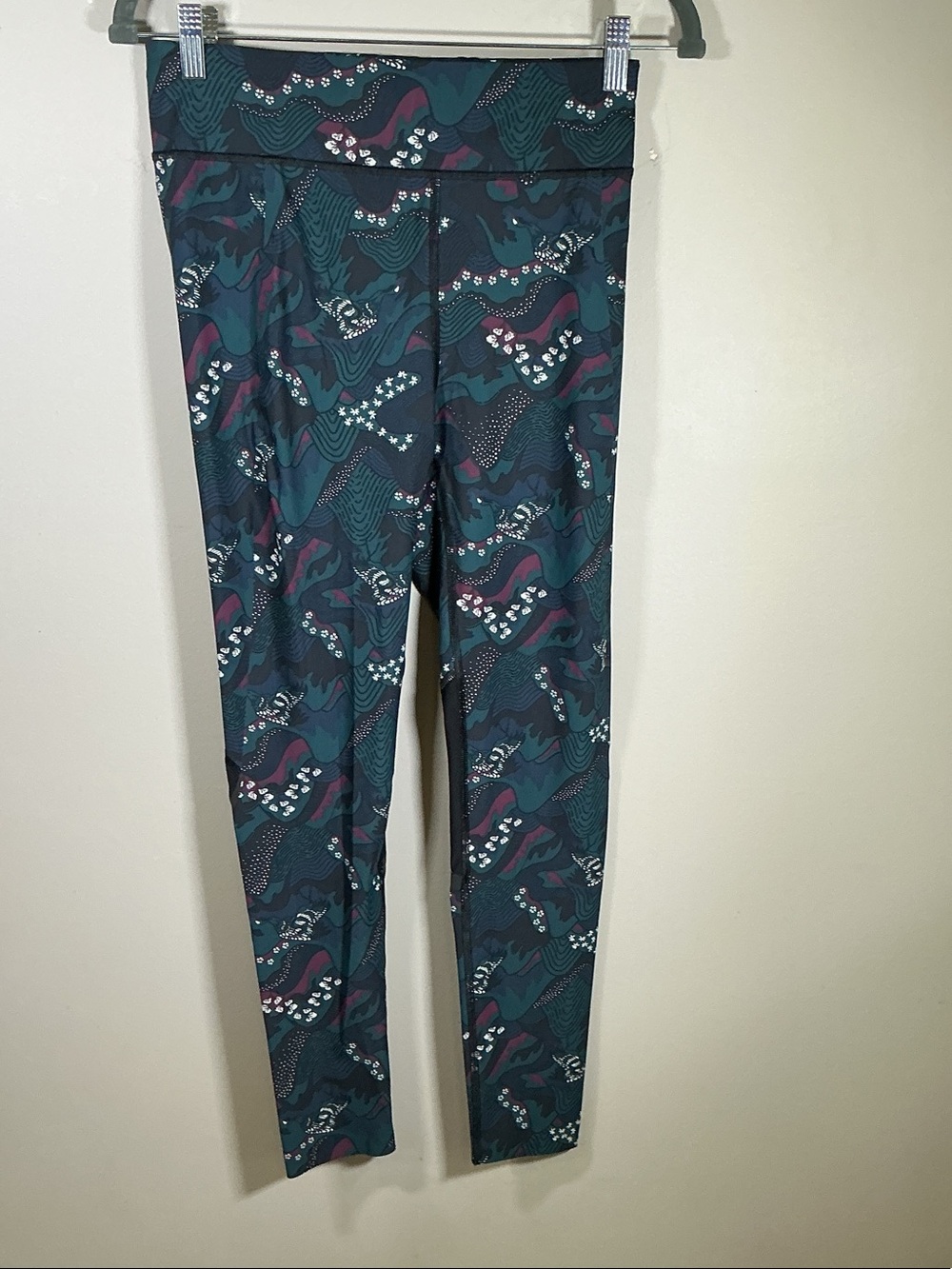 Sweaty Betty Teal Navy Purple Patterned Girls' Leggings